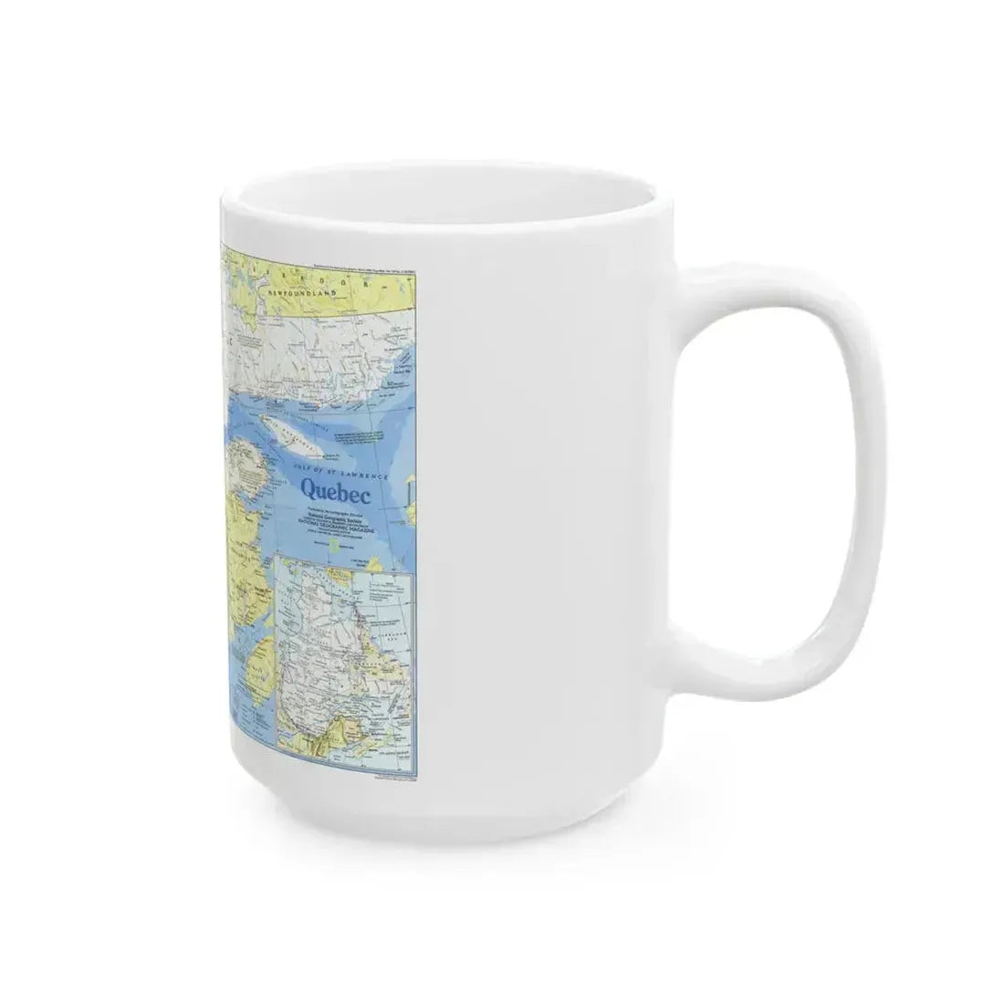 Canada - Quebec 1 (1991) (Map) White Coffee Mug - Go Mug Yourself