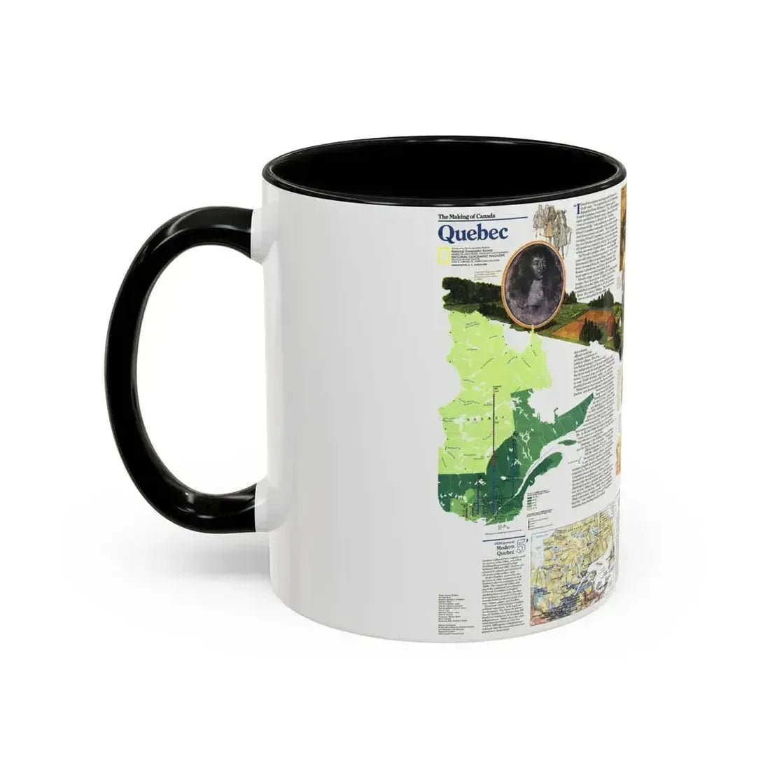 Canada - Quebec 2 (1991) (Map) Accent Coffee Mug - Go Mug Yourself