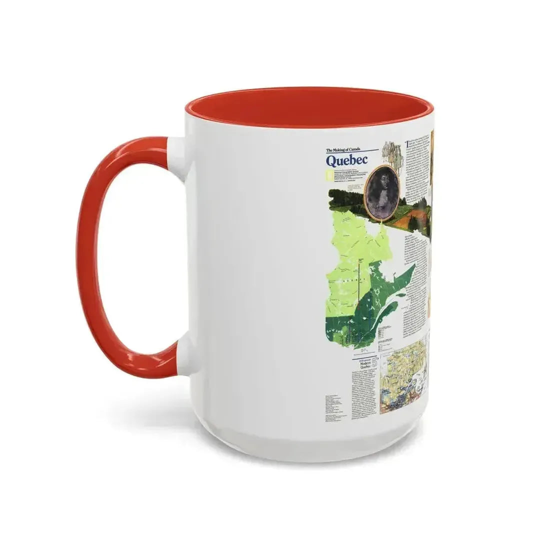Canada - Quebec 2 (1991) (Map) Accent Coffee Mug - Go Mug Yourself
