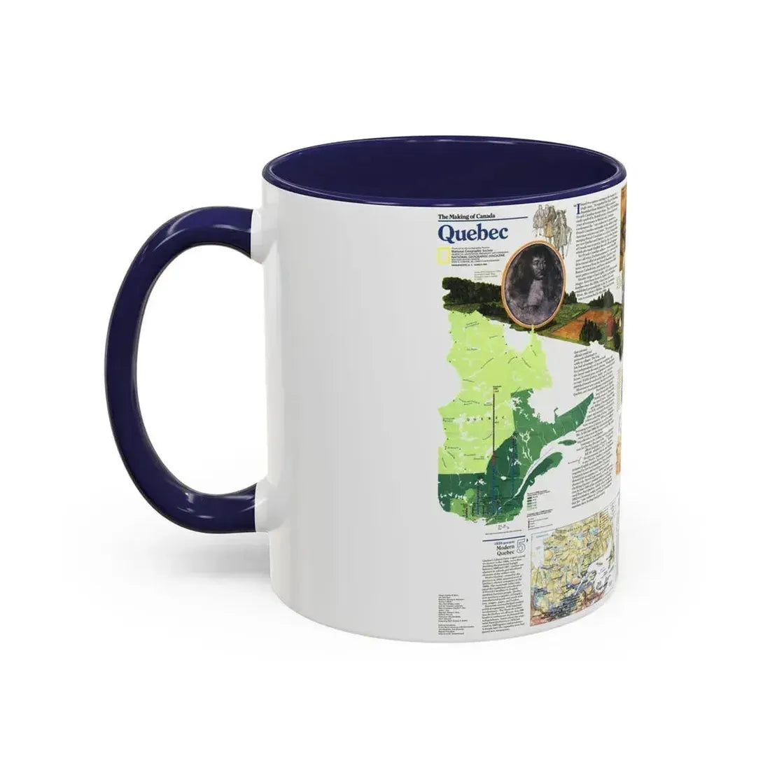 Canada - Quebec 2 (1991) (Map) Accent Coffee Mug - Go Mug Yourself