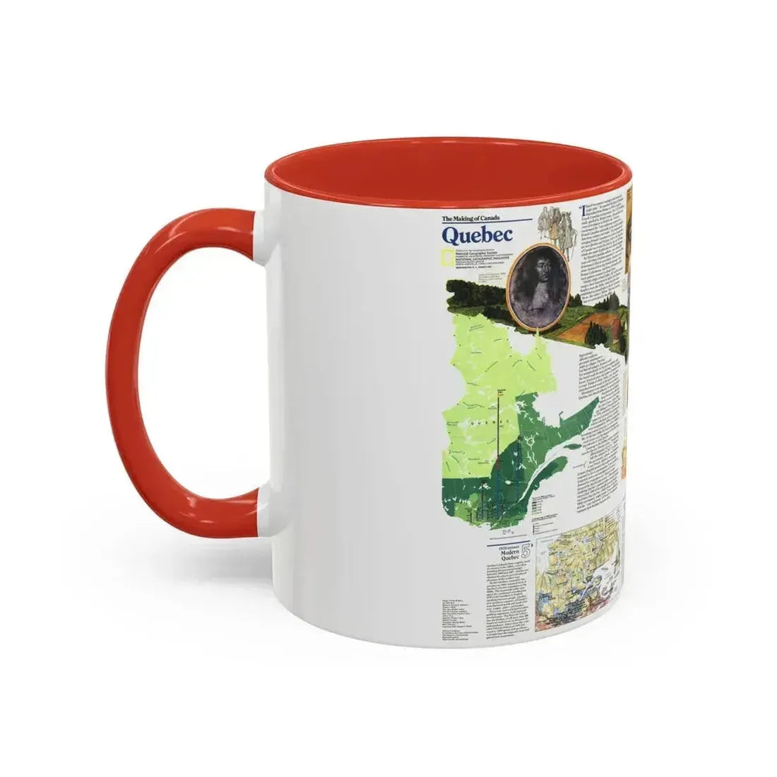 Canada - Quebec 2 (1991) (Map) Accent Coffee Mug - Go Mug Yourself