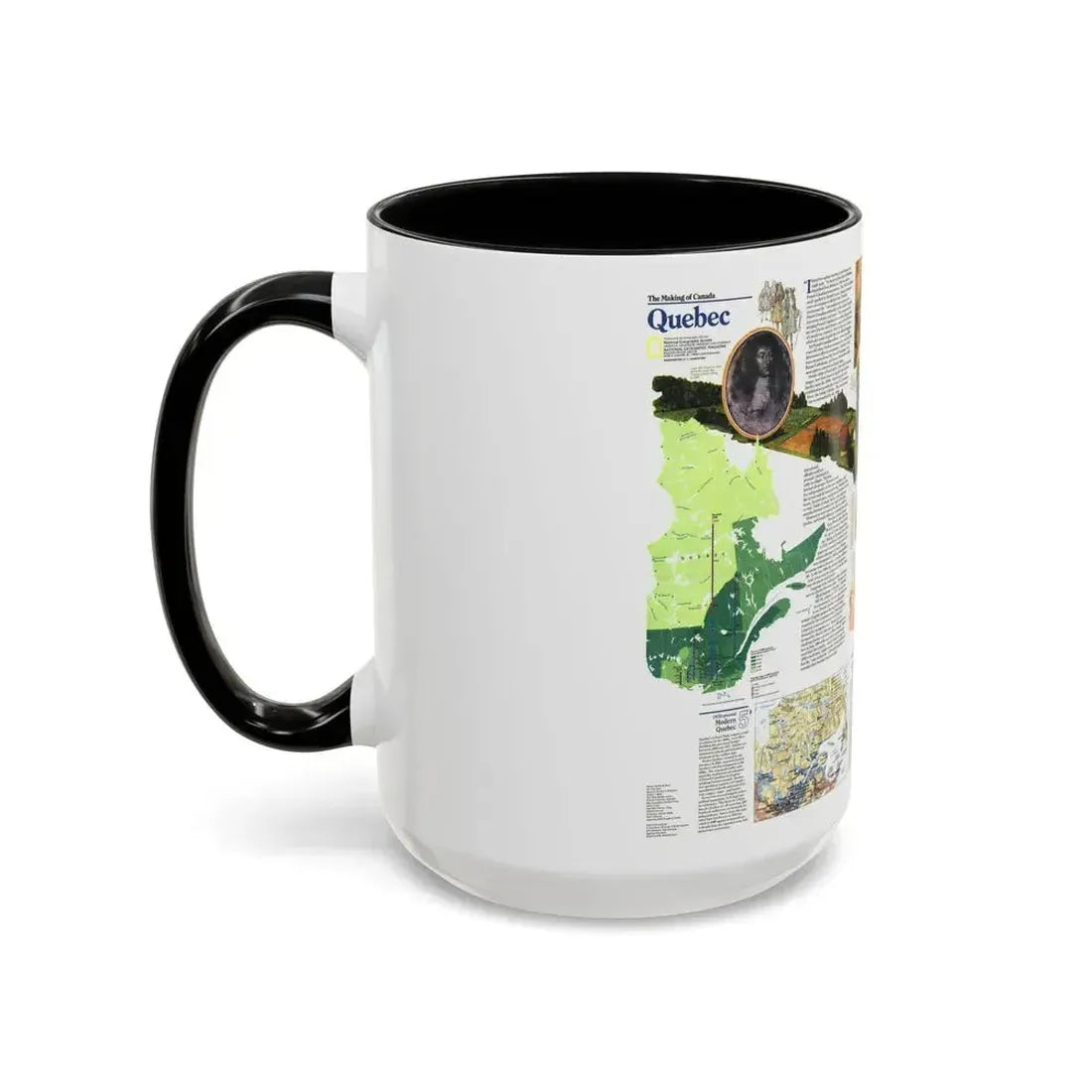 Canada - Quebec 2 (1991) (Map) Accent Coffee Mug - Go Mug Yourself