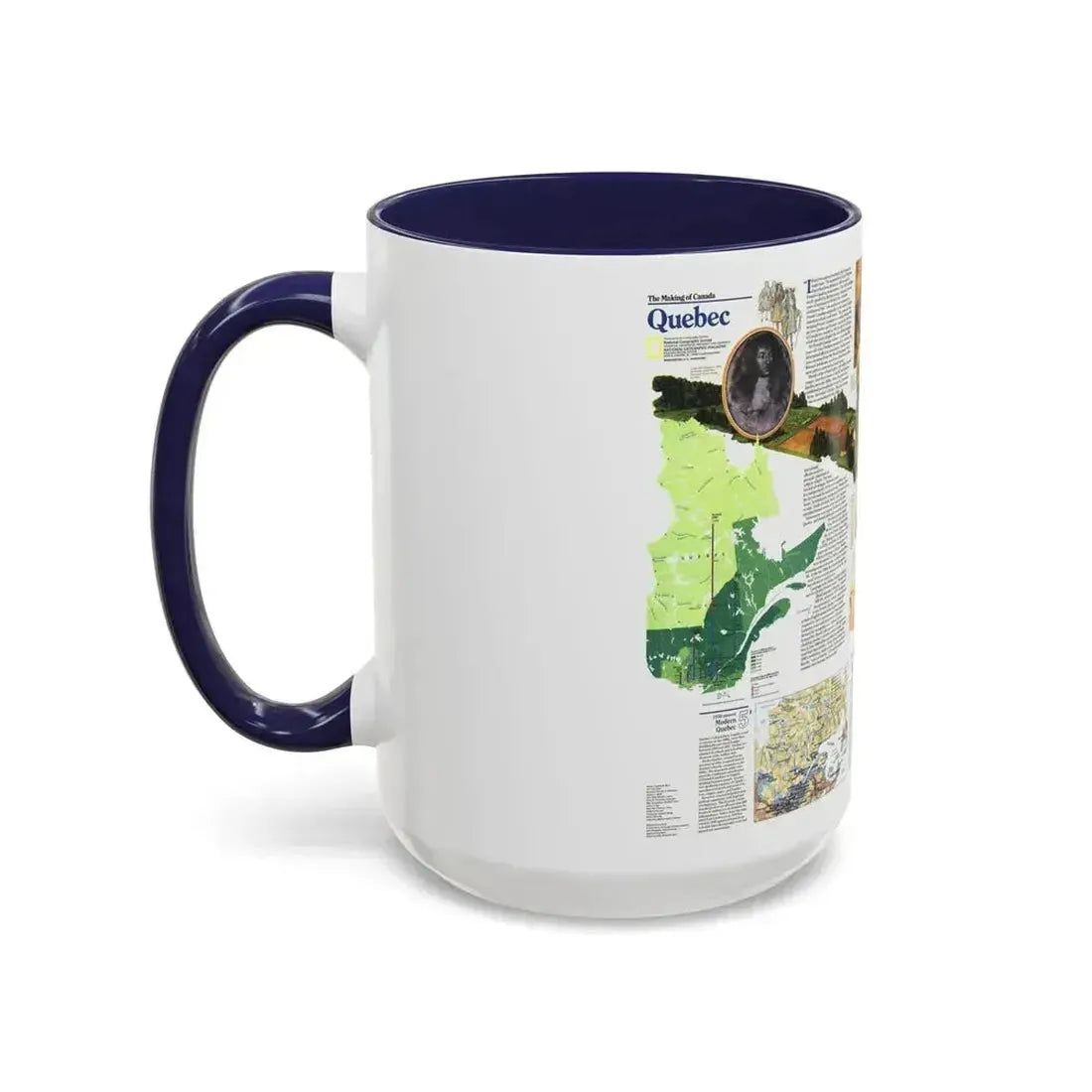 Canada - Quebec 2 (1991) (Map) Accent Coffee Mug - Go Mug Yourself