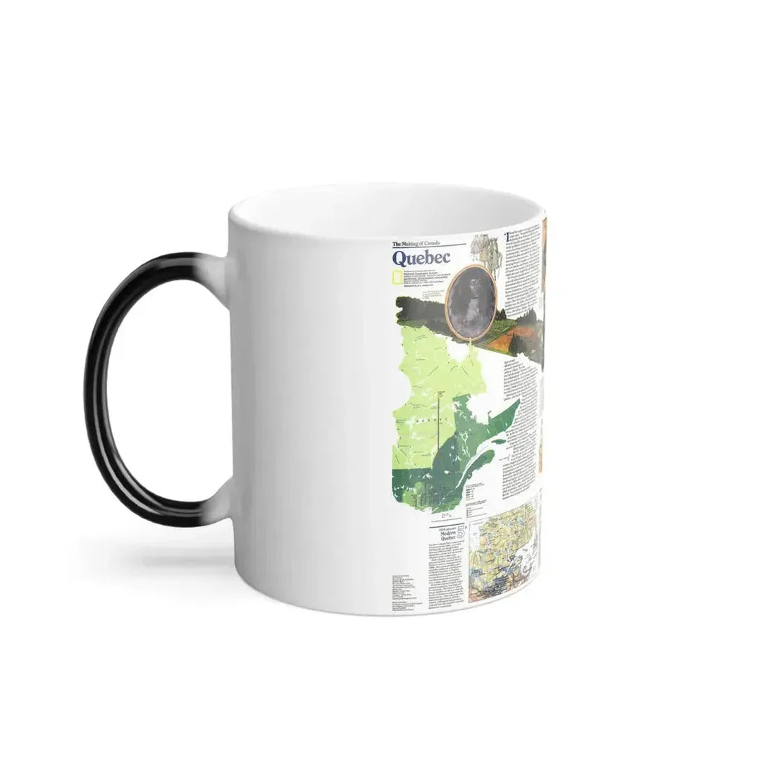Canada - Quebec 2 (1991) (Map) Color Changing Mug 11oz - Go Mug Yourself
