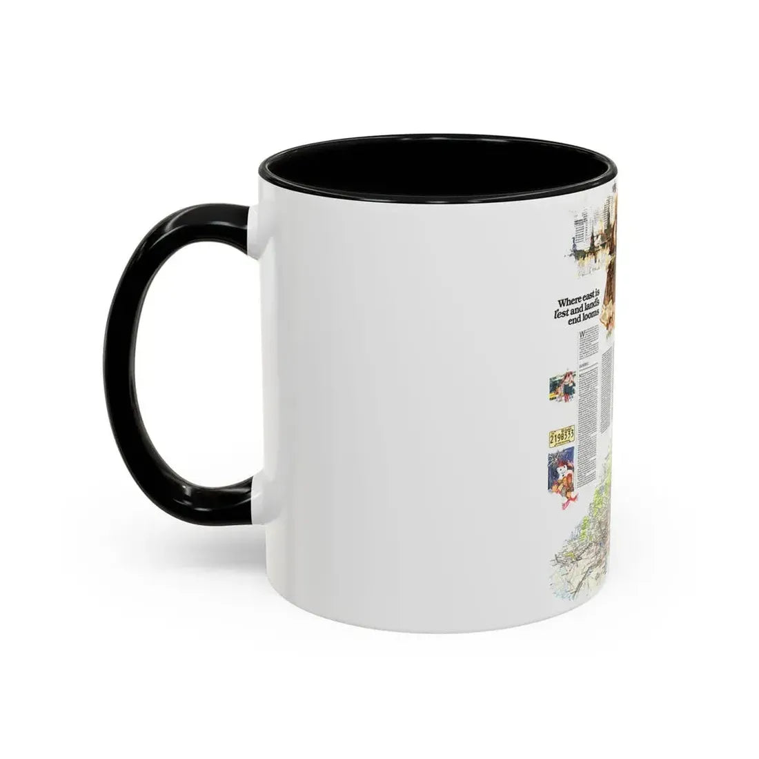 Canada - Quebec-Newfoundland (1980) (Map) Accent Coffee Mug - Go Mug Yourself