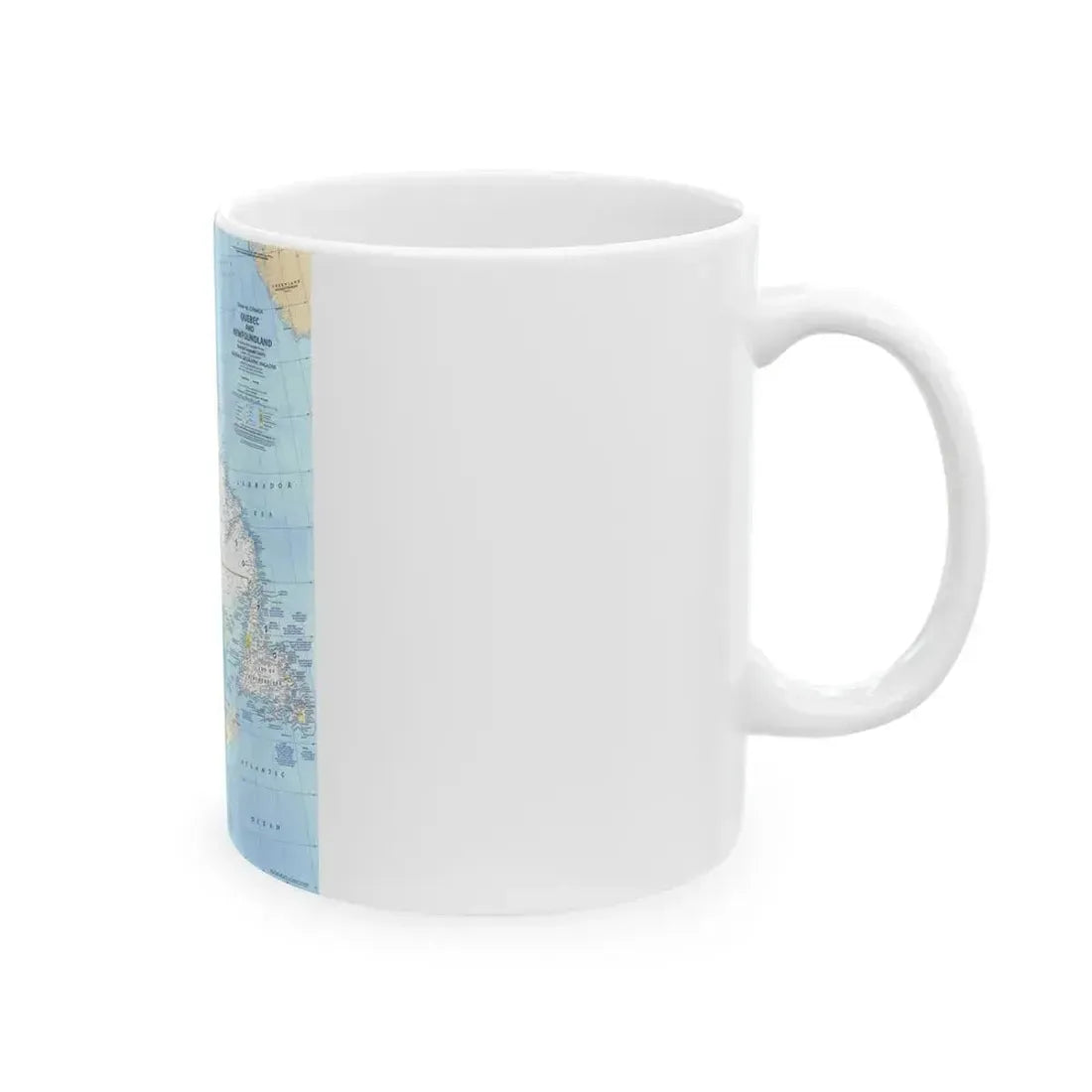 Canada - Quebec & Newfoundland (1980) (Map) White Coffee Mug - Go Mug Yourself