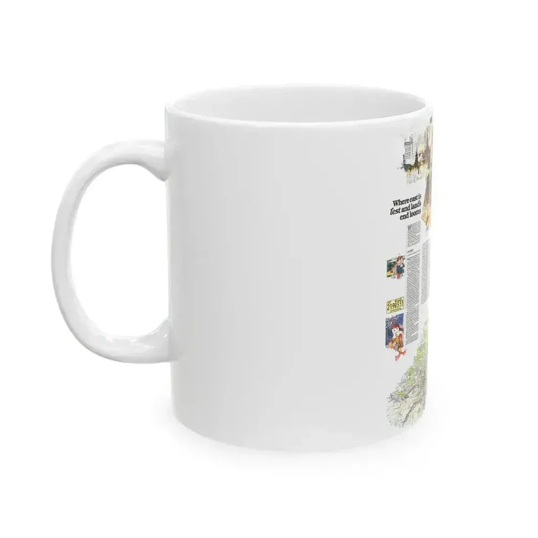 Canada - Quebec-Newfoundland (1980) (Map) White Coffee Mug - Go Mug Yourself