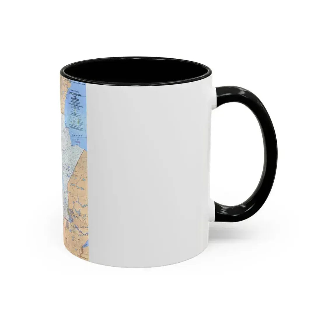 Canada - Saskatchewan & Manitoba (1979) (Map) Accent Coffee Mug - Go Mug Yourself