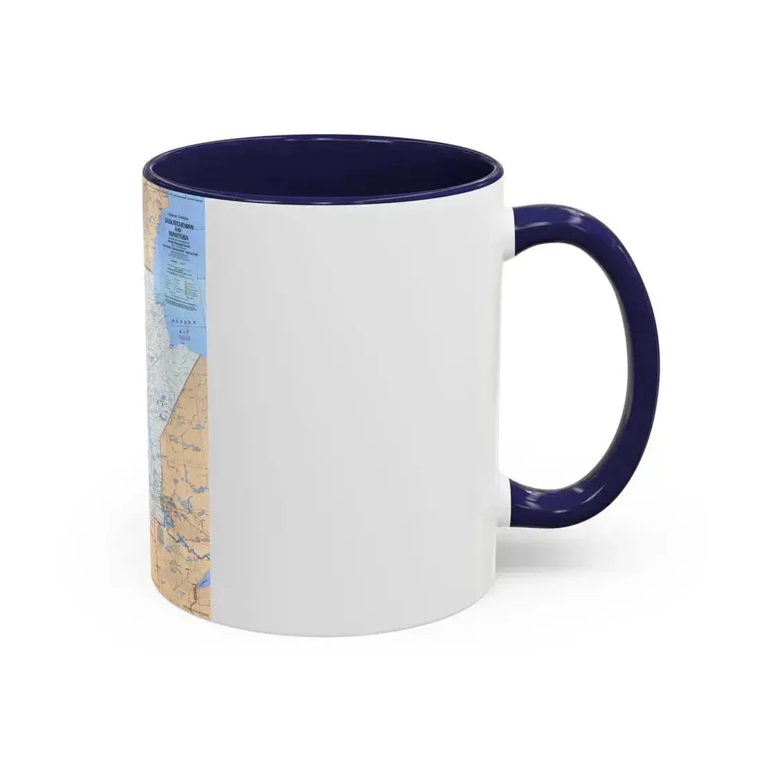 Canada - Saskatchewan & Manitoba (1979) (Map) Accent Coffee Mug - Go Mug Yourself