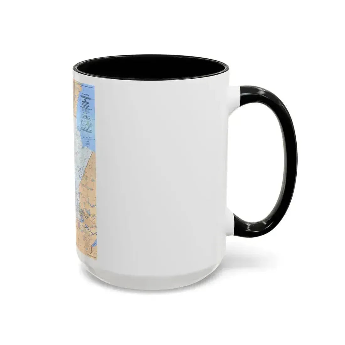 Canada - Saskatchewan & Manitoba (1979) (Map) Accent Coffee Mug - Go Mug Yourself