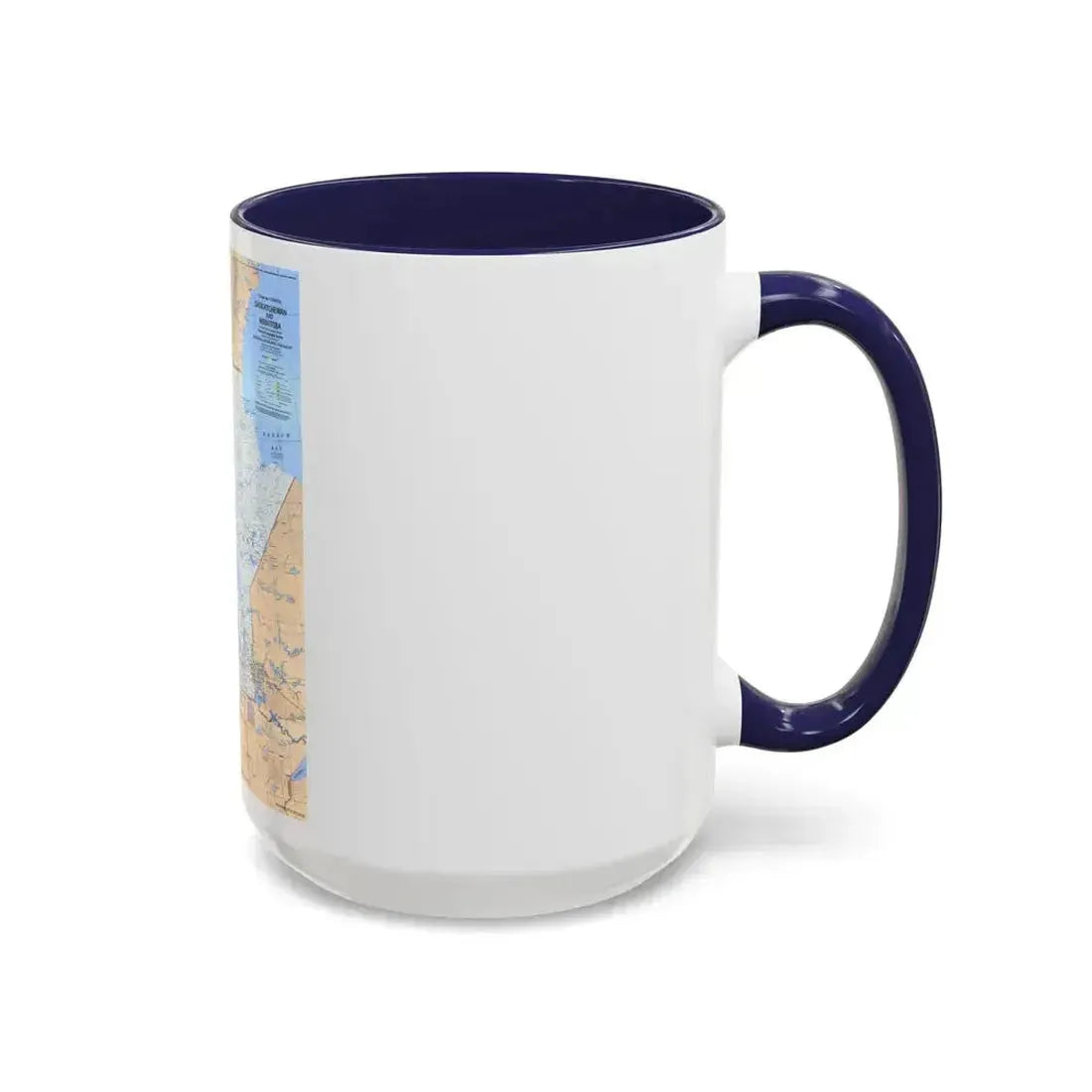 Canada - Saskatchewan & Manitoba (1979) (Map) Accent Coffee Mug - Go Mug Yourself