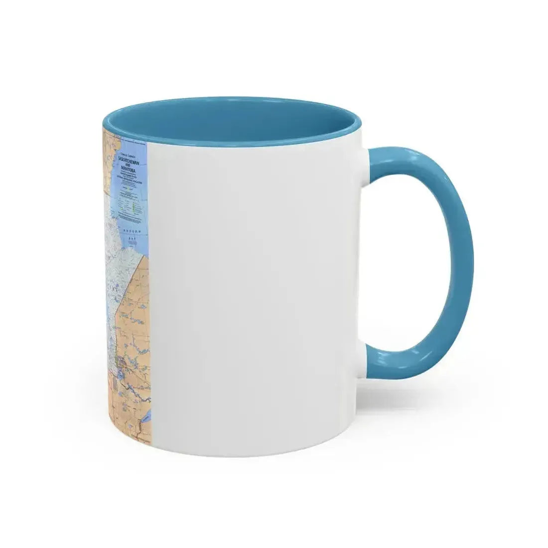 Canada - Saskatchewan & Manitoba (1979) (Map) Accent Coffee Mug - Go Mug Yourself