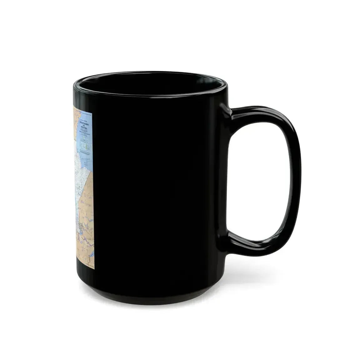 Canada - Saskatchewan & Manitoba (1979) (Map) Black Coffee Mug - Go Mug Yourself