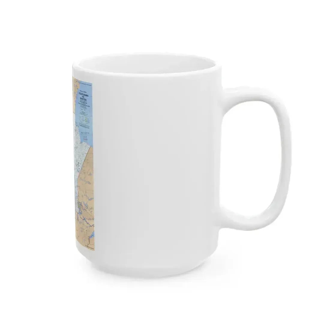 Canada - Saskatchewan & Manitoba (1979) (Map) White Coffee Mug - Go Mug Yourself