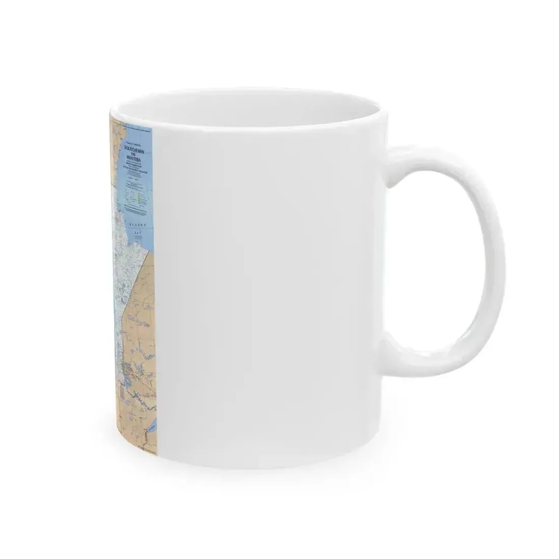 Canada - Saskatchewan & Manitoba (1979) (Map) White Coffee Mug - Go Mug Yourself