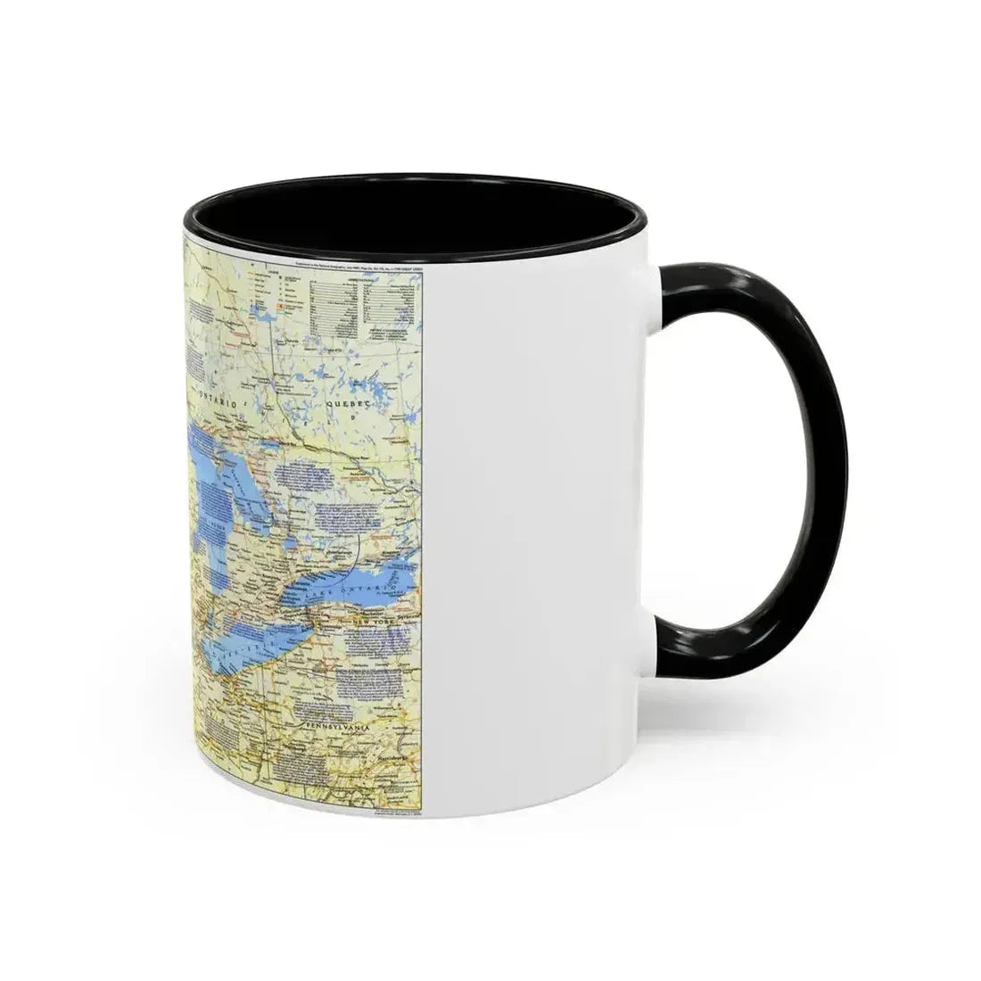 Canada - The Great Lakes 1 (1987) (Map) Accent Coffee Mug - Go Mug Yourself
