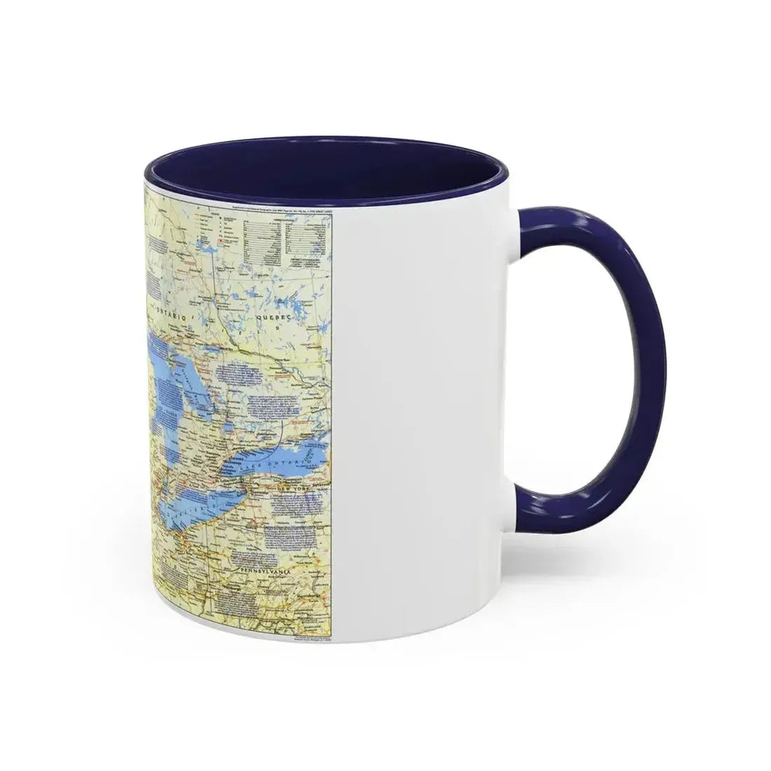 Canada - The Great Lakes 1 (1987) (Map) Accent Coffee Mug - Go Mug Yourself