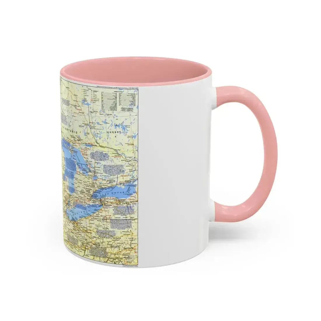 Canada - The Great Lakes 1 (1987) (Map) Accent Coffee Mug - Go Mug Yourself