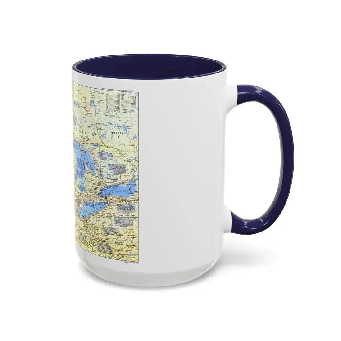 Canada - The Great Lakes 1 (1987) (Map) Accent Coffee Mug - Go Mug Yourself