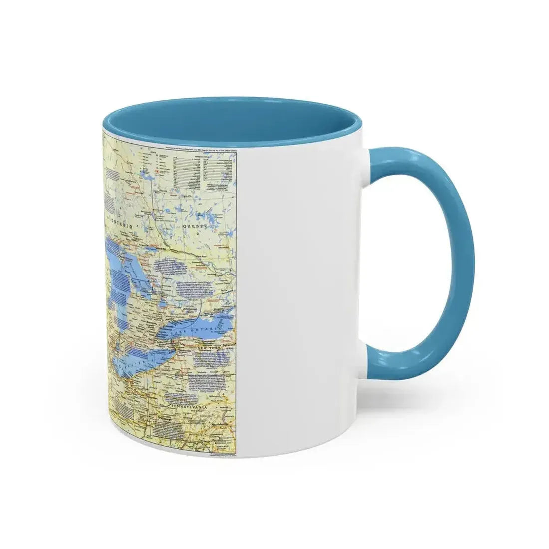 Canada - The Great Lakes 1 (1987) (Map) Accent Coffee Mug - Go Mug Yourself