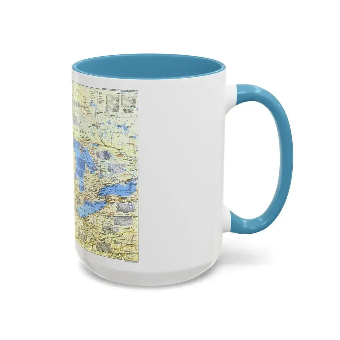 Canada - The Great Lakes 1 (1987) (Map) Accent Coffee Mug - Go Mug Yourself
