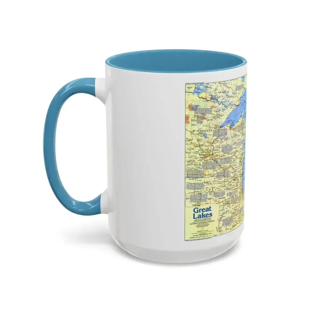 Canada - The Great Lakes 1 (1987) (Map) Accent Coffee Mug - Go Mug Yourself