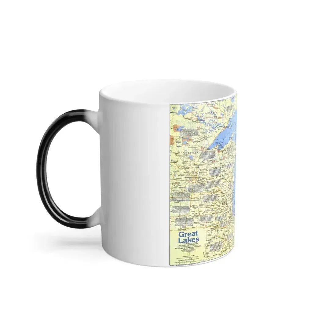 Canada - The Great Lakes 1 (1987) (Map) Color Changing Mug 11oz - Go Mug Yourself