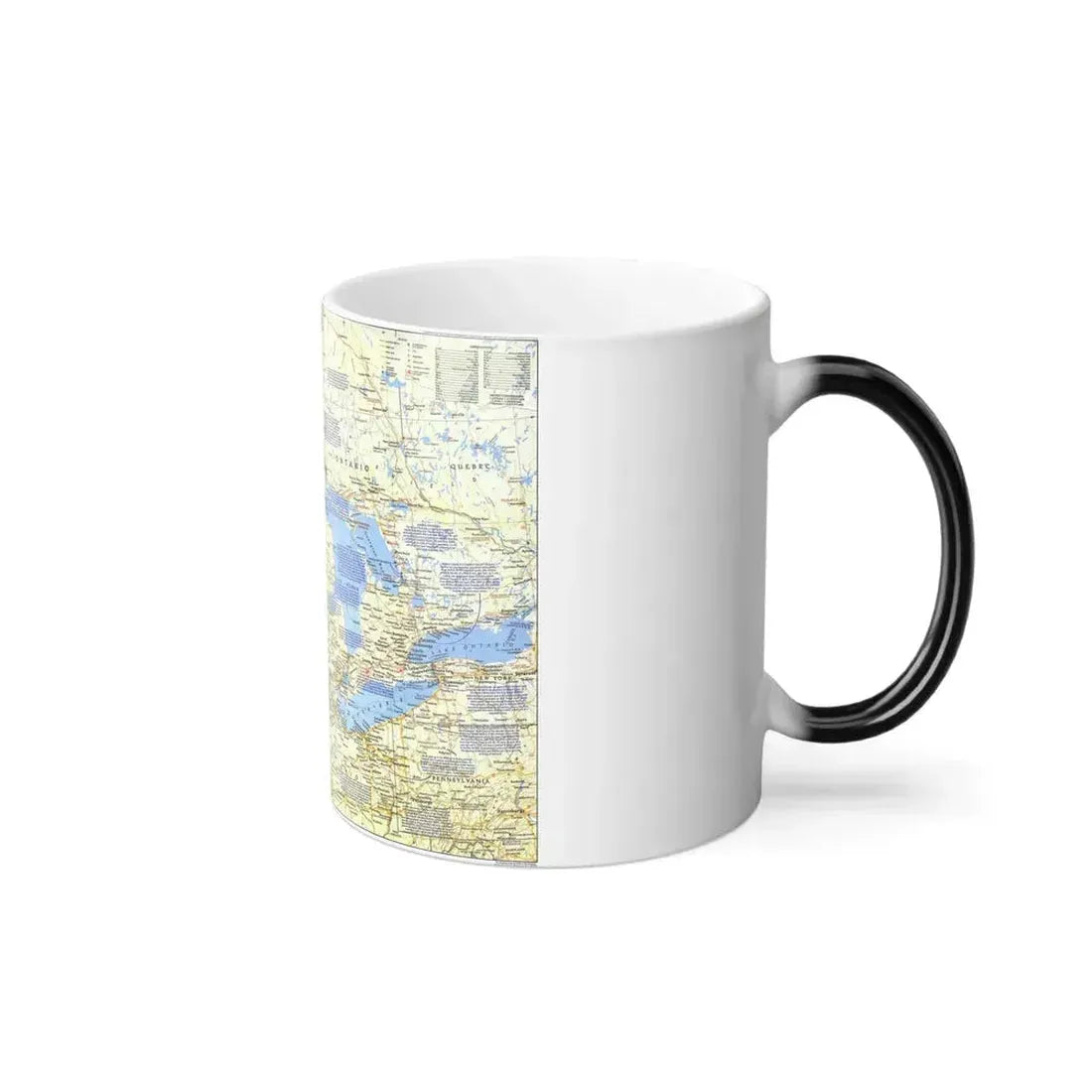 Canada - The Great Lakes 1 (1987) (Map) Color Changing Mug 11oz - Go Mug Yourself