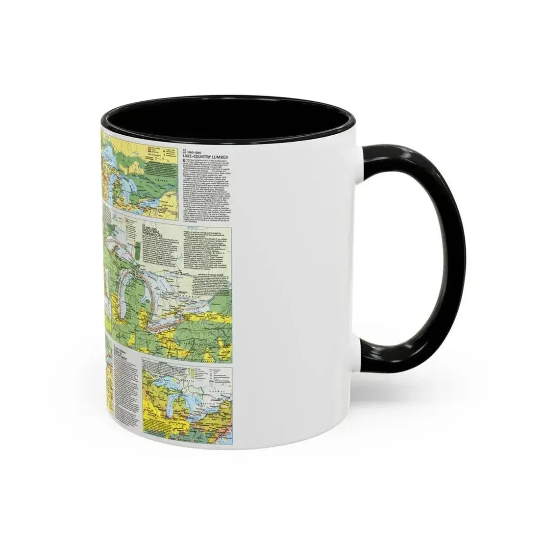 Canada - The Great Lakes 2 (1987) (Map) Accent Coffee Mug - Go Mug Yourself