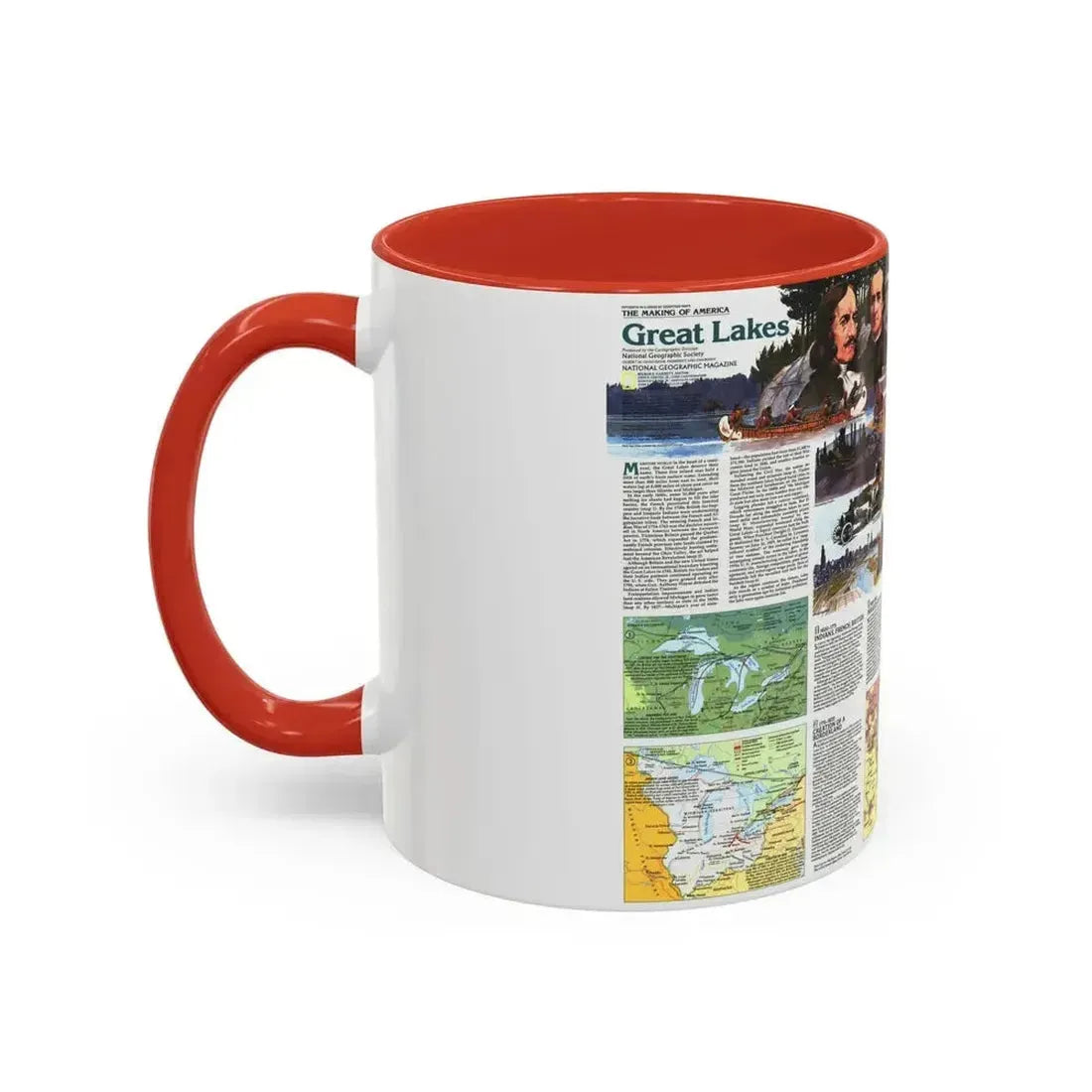 Canada - The Great Lakes 2 (1987) (Map) Accent Coffee Mug - Go Mug Yourself