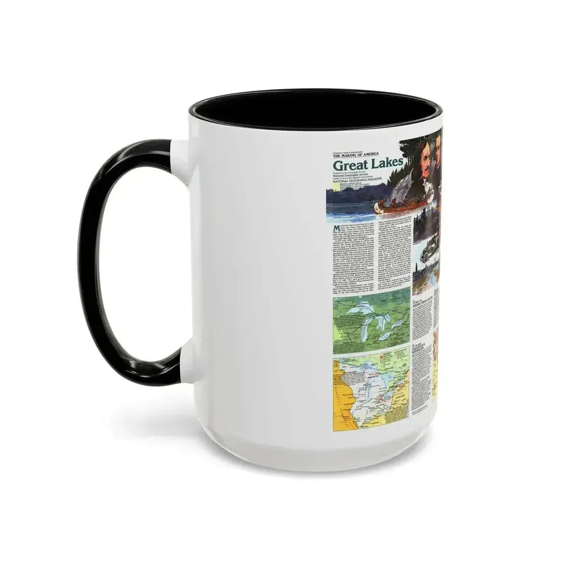 Canada - The Great Lakes 2 (1987) (Map) Accent Coffee Mug - Go Mug Yourself