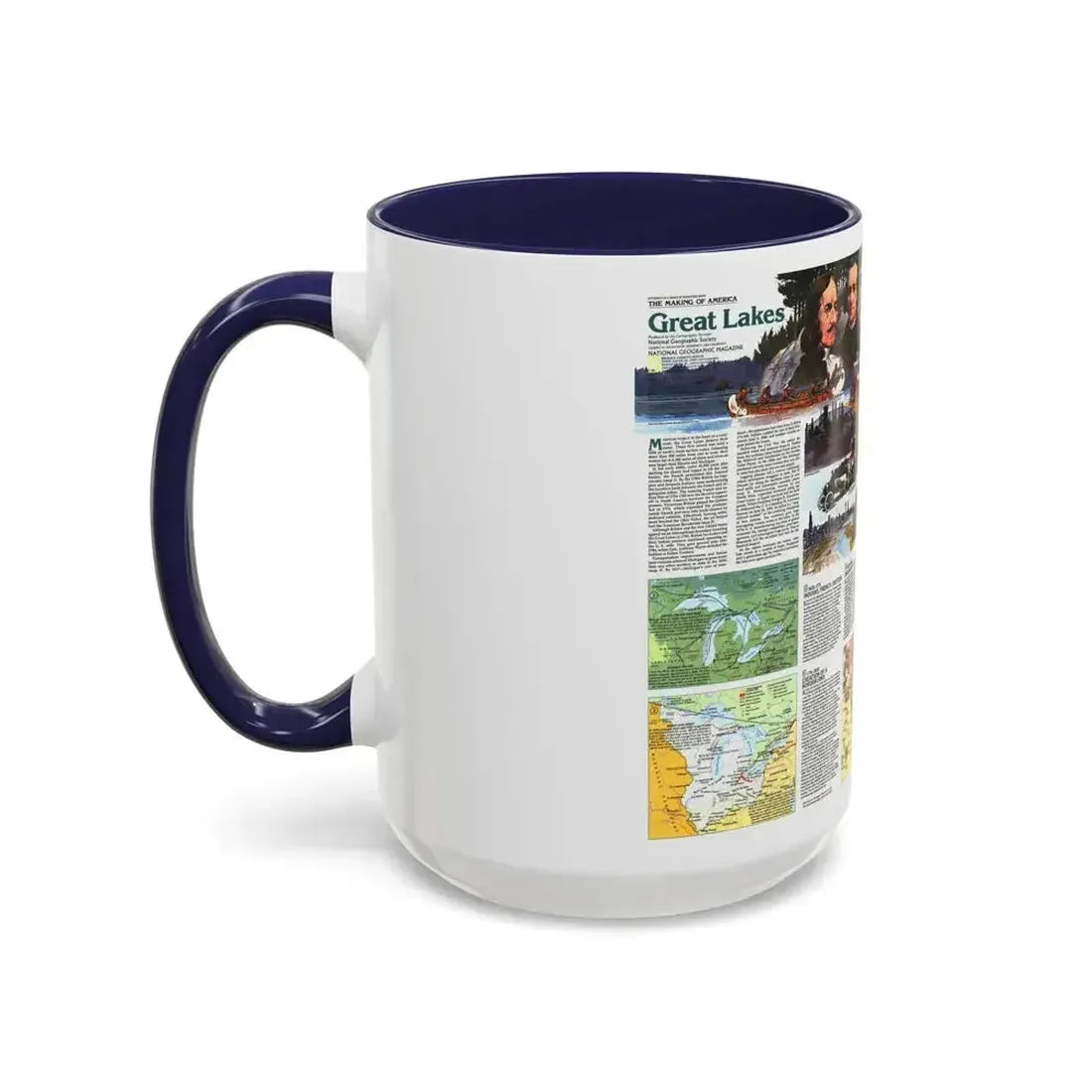 Canada - The Great Lakes 2 (1987) (Map) Accent Coffee Mug - Go Mug Yourself