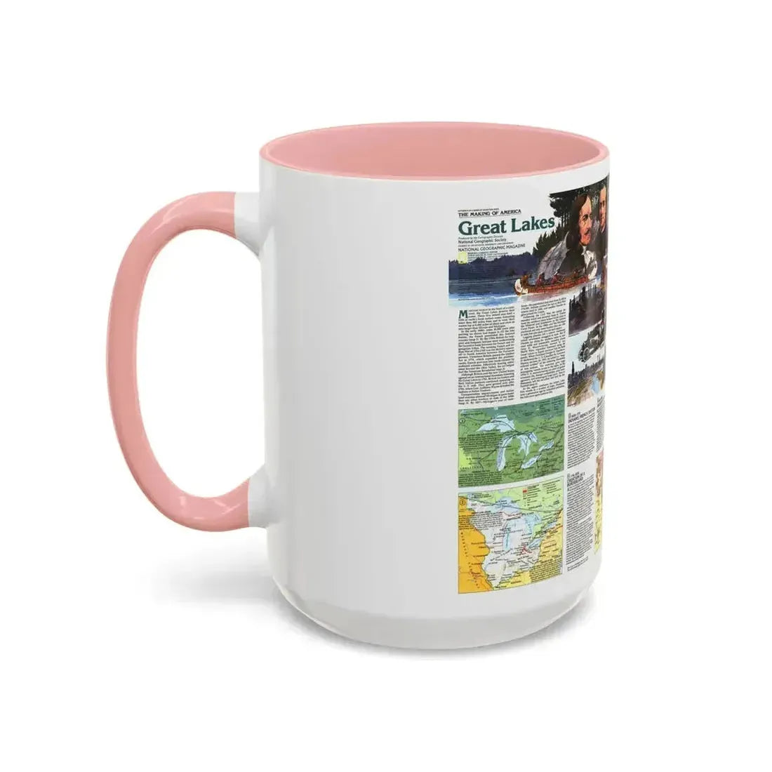Canada - The Great Lakes 2 (1987) (Map) Accent Coffee Mug - Go Mug Yourself