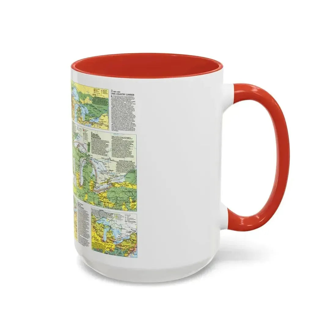 Canada - The Great Lakes 2 (1987) (Map) Accent Coffee Mug - Go Mug Yourself