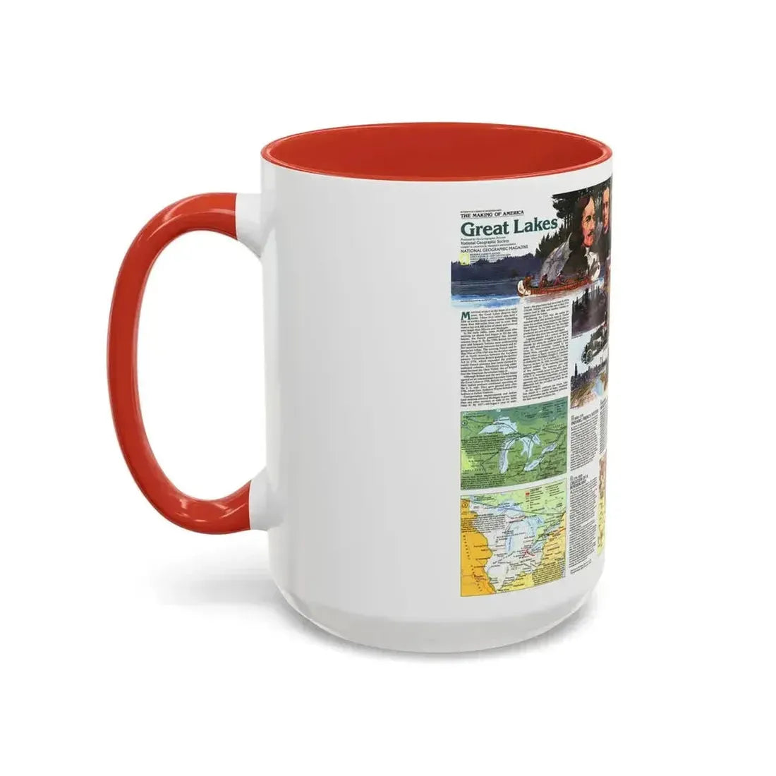 Canada - The Great Lakes 2 (1987) (Map) Accent Coffee Mug - Go Mug Yourself