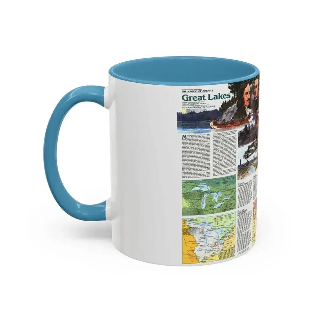 Canada - The Great Lakes 2 (1987) (Map) Accent Coffee Mug - Go Mug Yourself