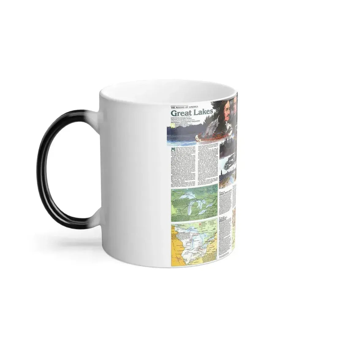 Canada - The Great Lakes 2 (1987) (Map) Color Changing Mug 11oz - Go Mug Yourself