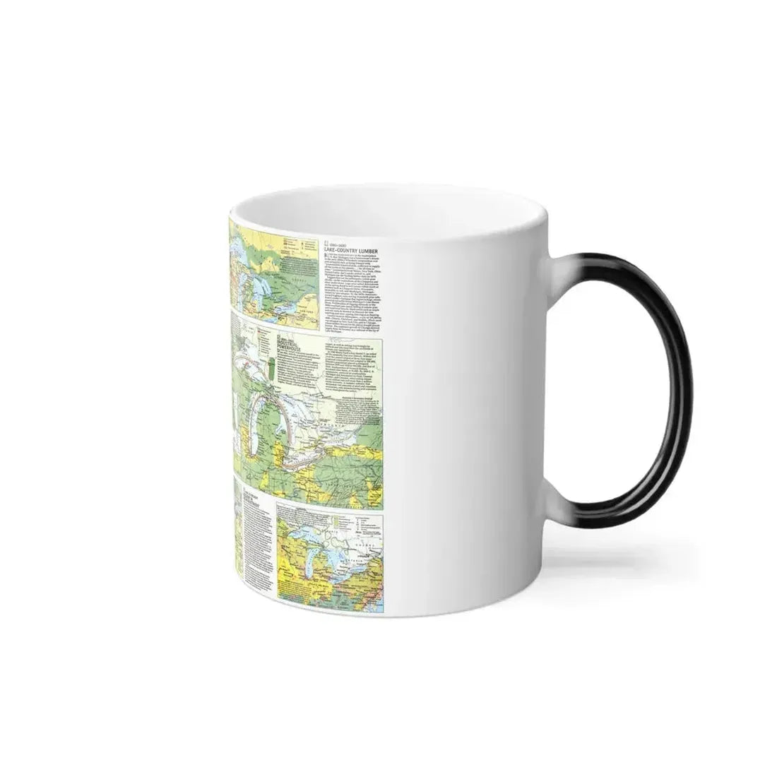 Canada - The Great Lakes 2 (1987) (Map) Color Changing Mug 11oz - Go Mug Yourself