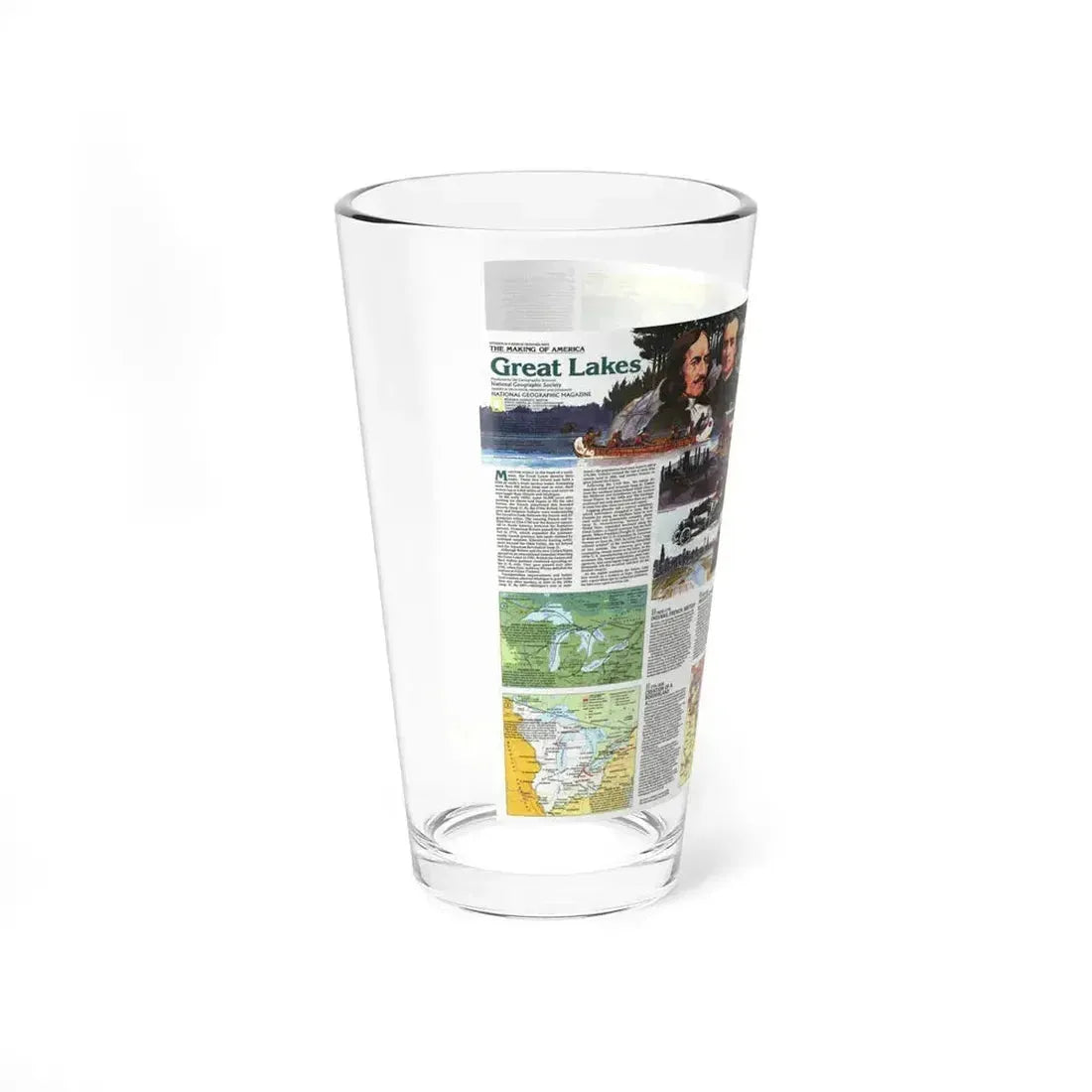 Canada - The Great Lakes 2 (1987) (Map) Pint Glass 16oz - Go Mug Yourself