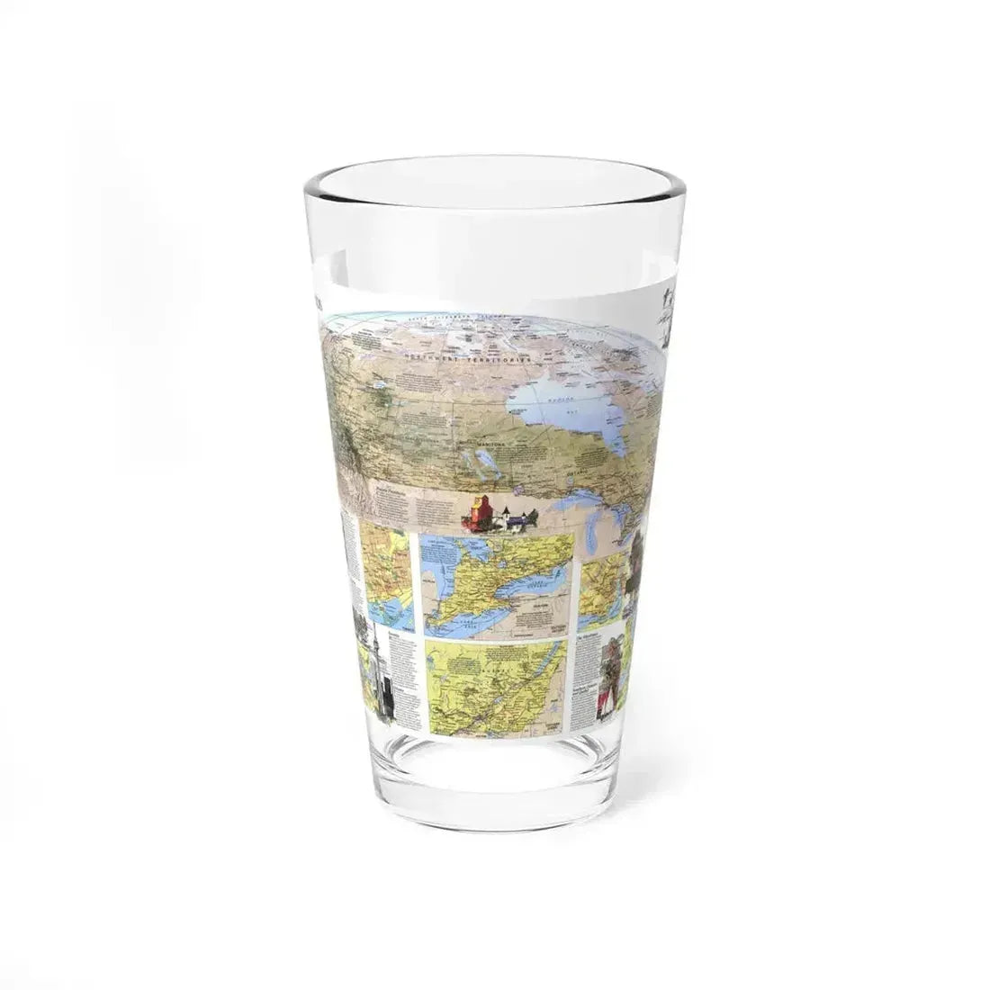 Canada - Vacationlands (1985) (Map) Pint Glass 16oz 16oz - Go Mug Yourself