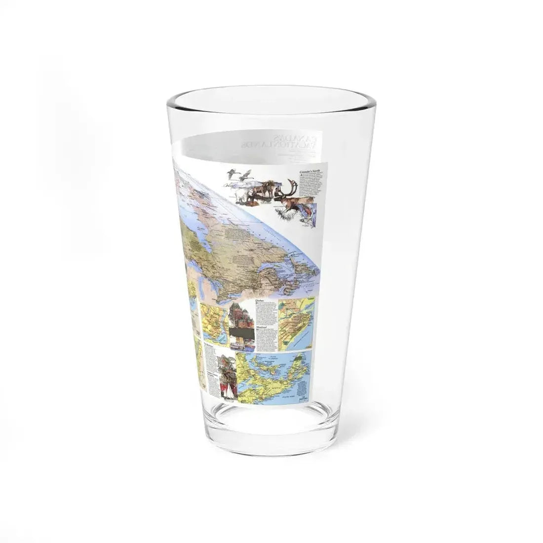 Canada - Vacationlands (1985) (Map) Pint Glass 16oz - Go Mug Yourself