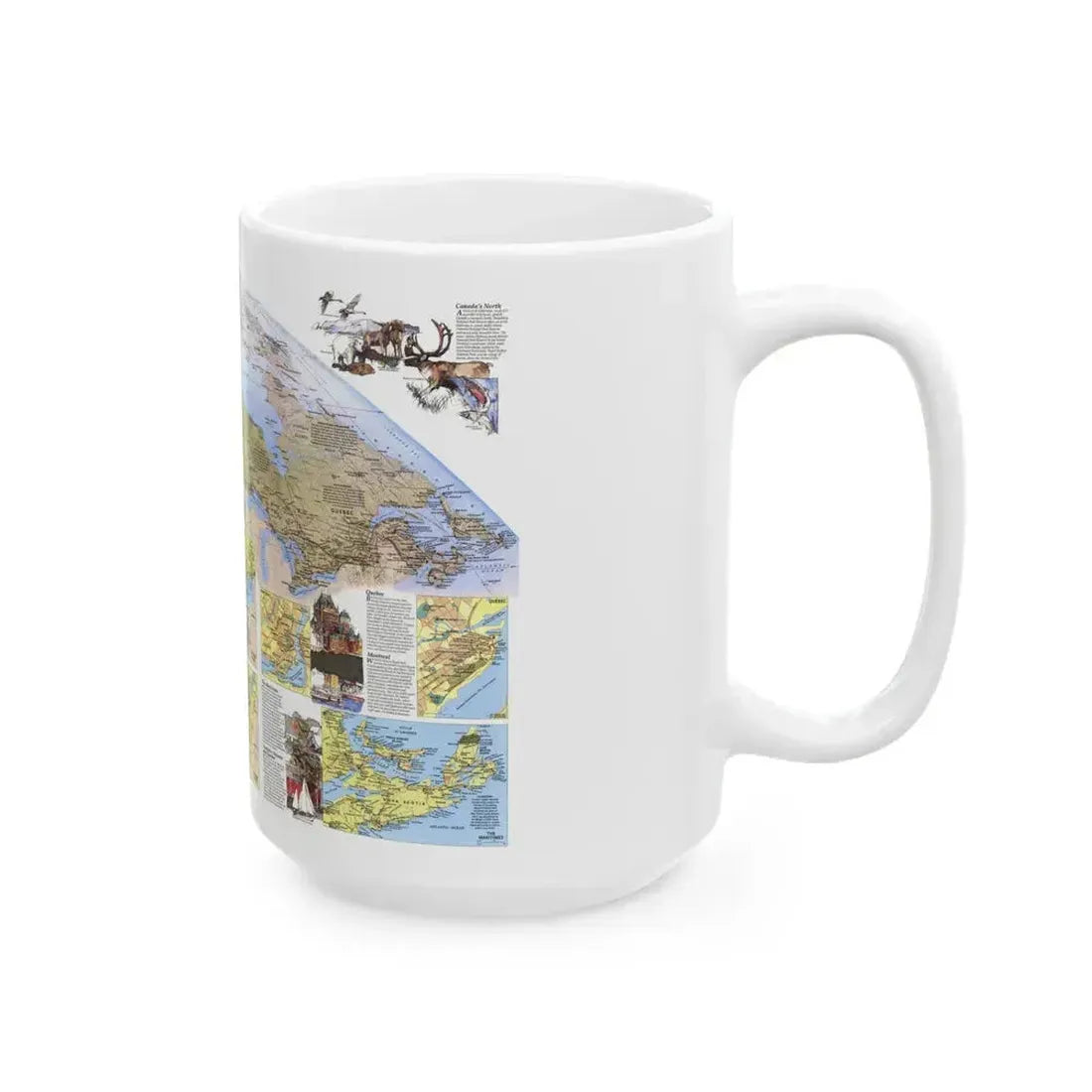 Canada - Vacationlands (1985) (Map) White Coffee Mug - Go Mug Yourself