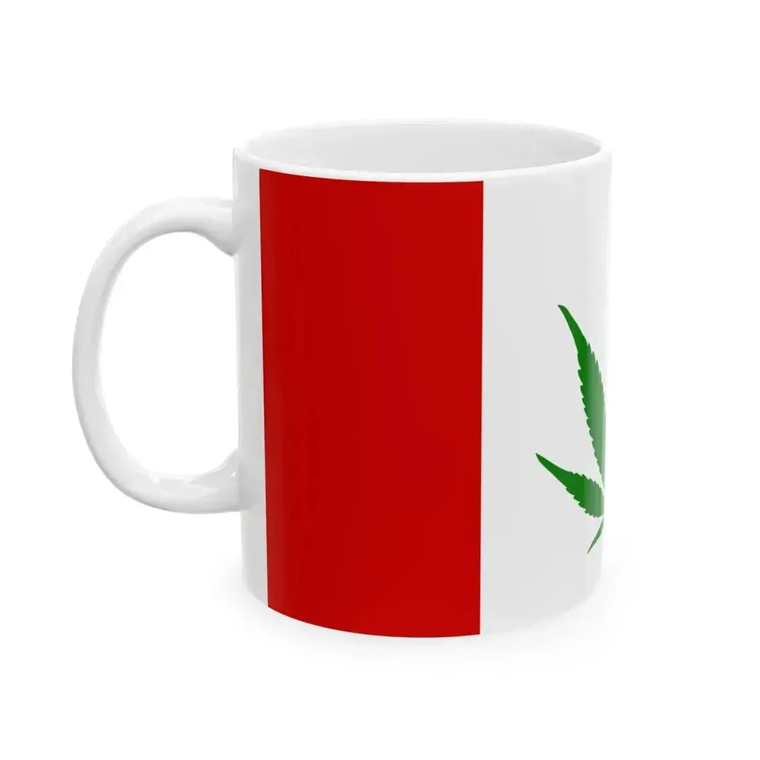 Canada Weed Flag green leaf (Canada) White Coffee Mug - Go Mug Yourself