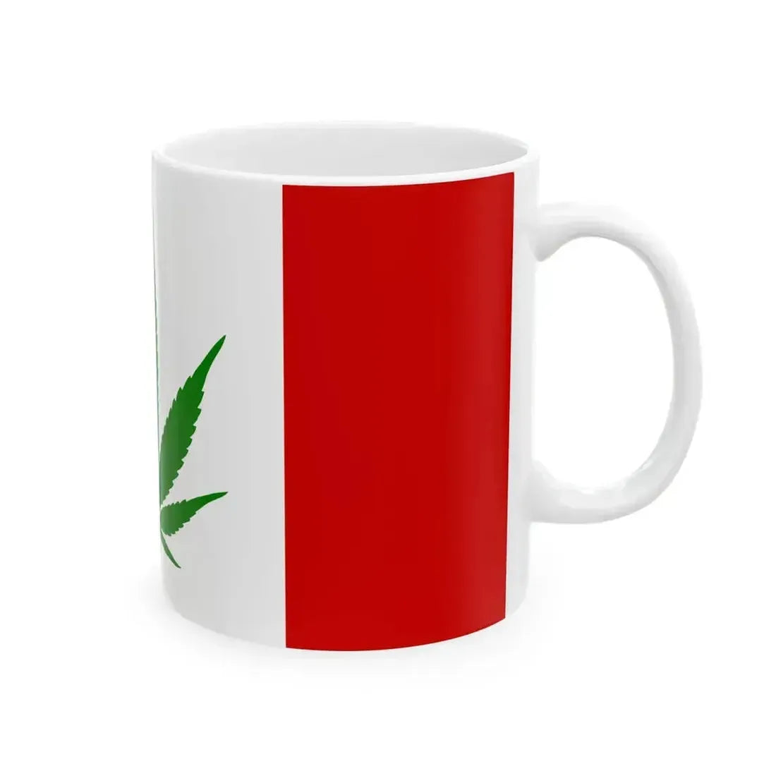 Canada Weed Flag green leaf (Canada) White Coffee Mug - Go Mug Yourself