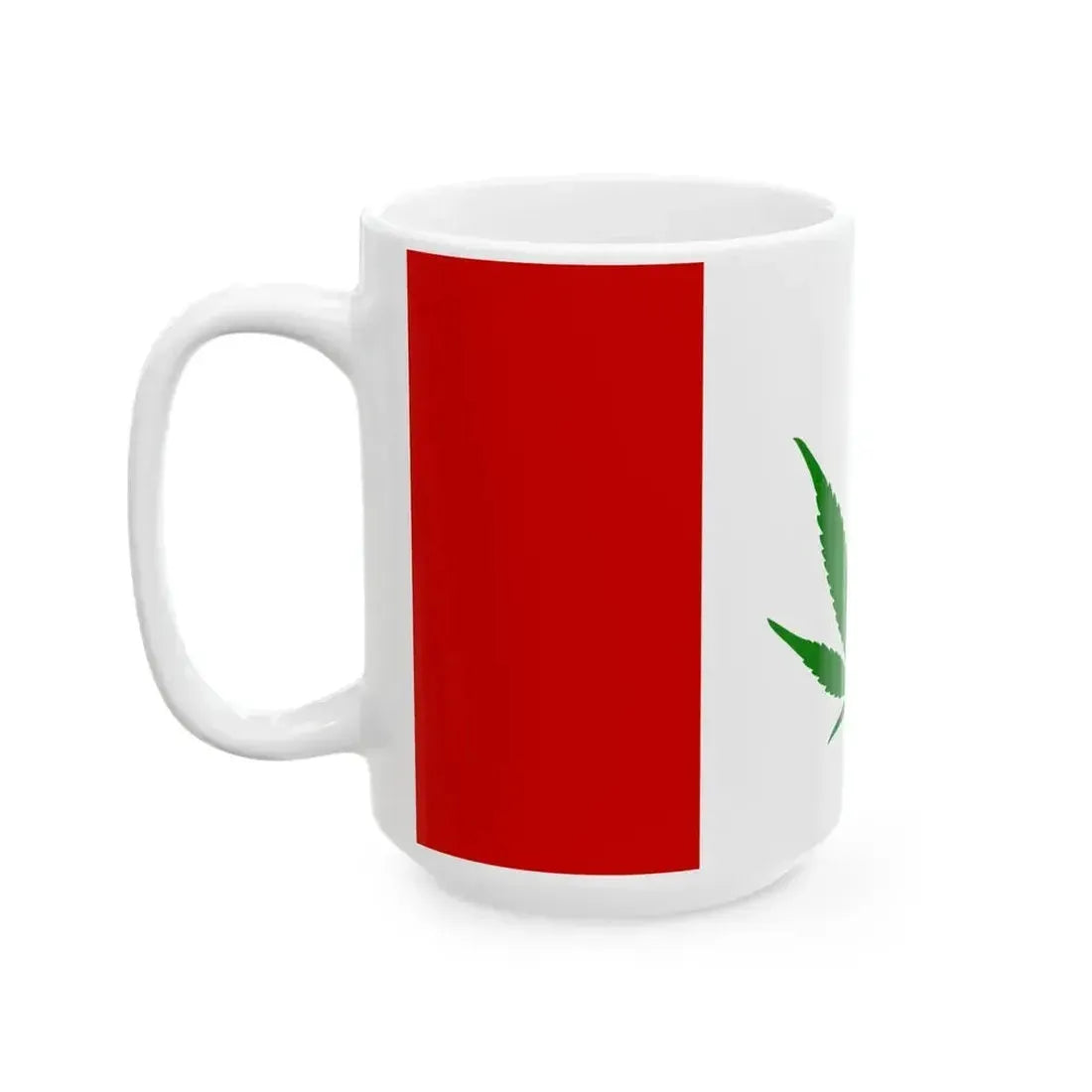 Canada Weed Flag green leaf (Canada) White Coffee Mug - Go Mug Yourself