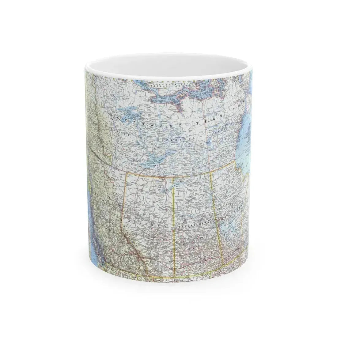 Canada - Western (1966) (Map) White Coffee Mug 11oz - Go Mug Yourself