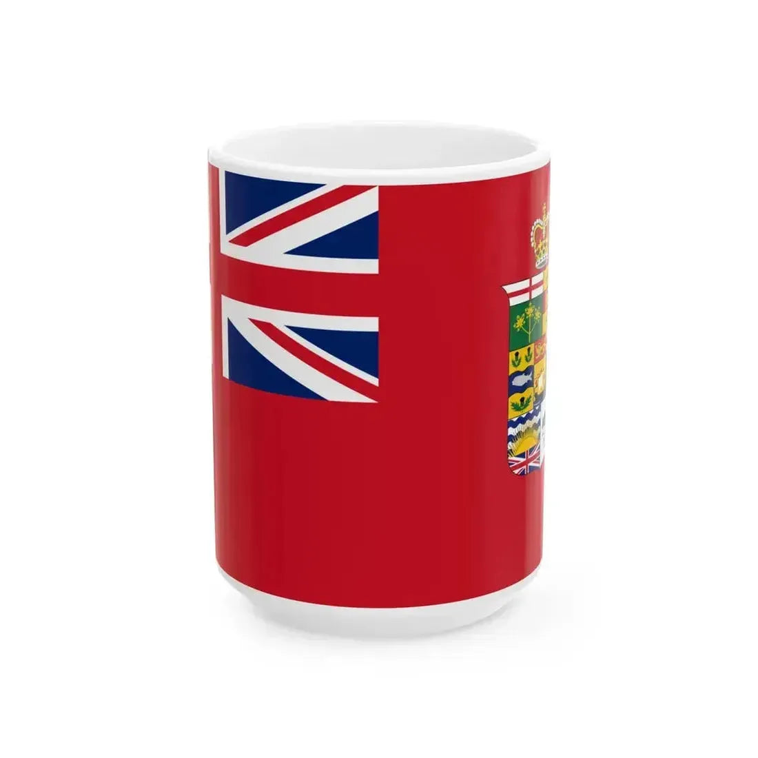 Canadian Red Ensign 1896 with the Crown of Saint Edward Heraldry (Canada) White Coffee Mug 15oz - Go Mug Yourself