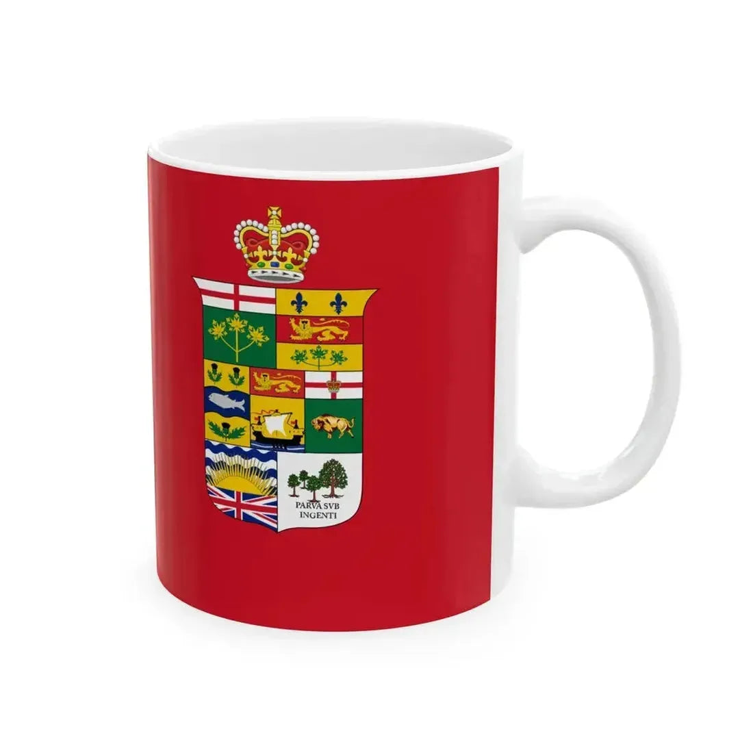 Canadian Red Ensign 1896 with the Crown of Saint Edward Heraldry (Canada) White Coffee Mug - Go Mug Yourself