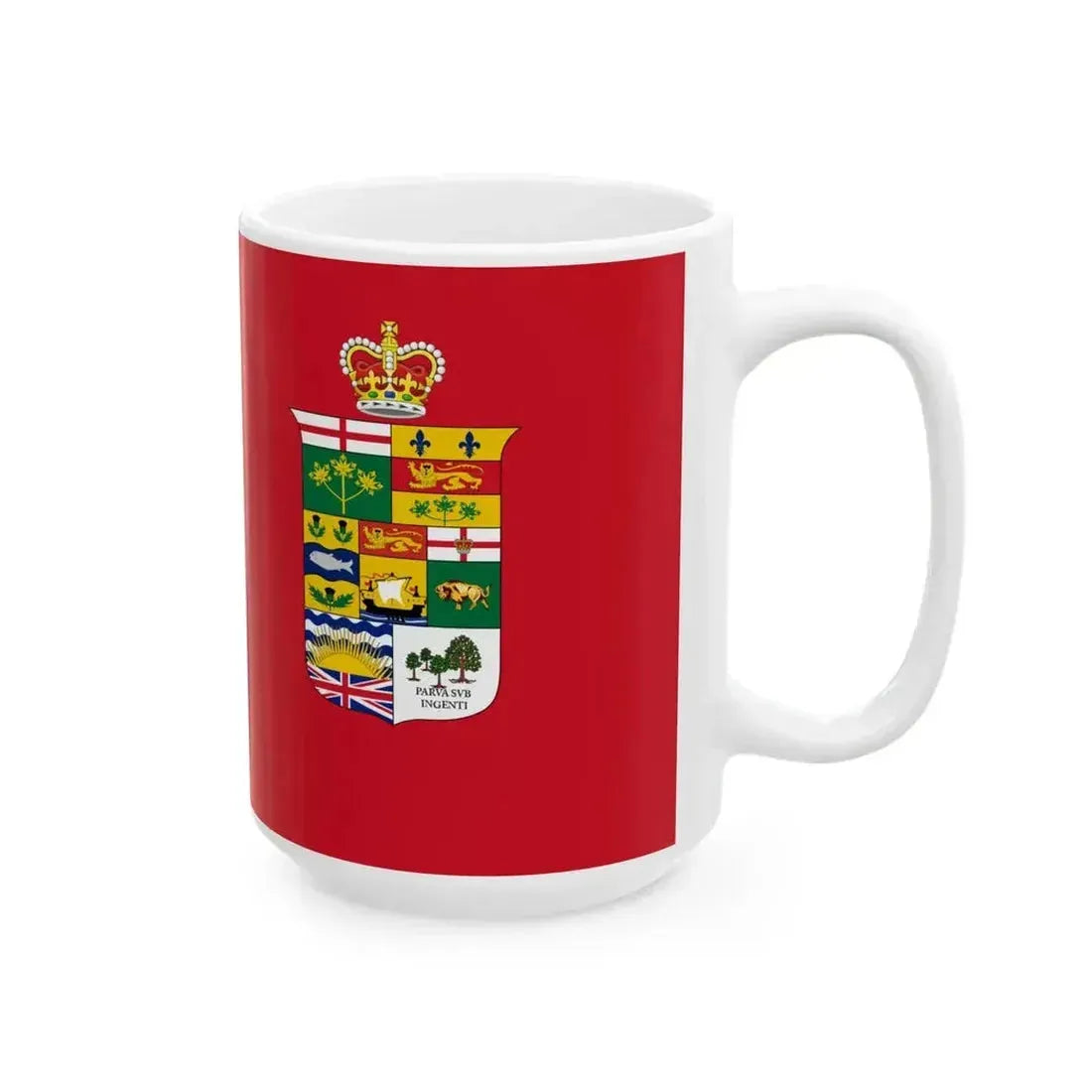 Canadian Red Ensign 1896 with the Crown of Saint Edward Heraldry (Canada) White Coffee Mug - Go Mug Yourself