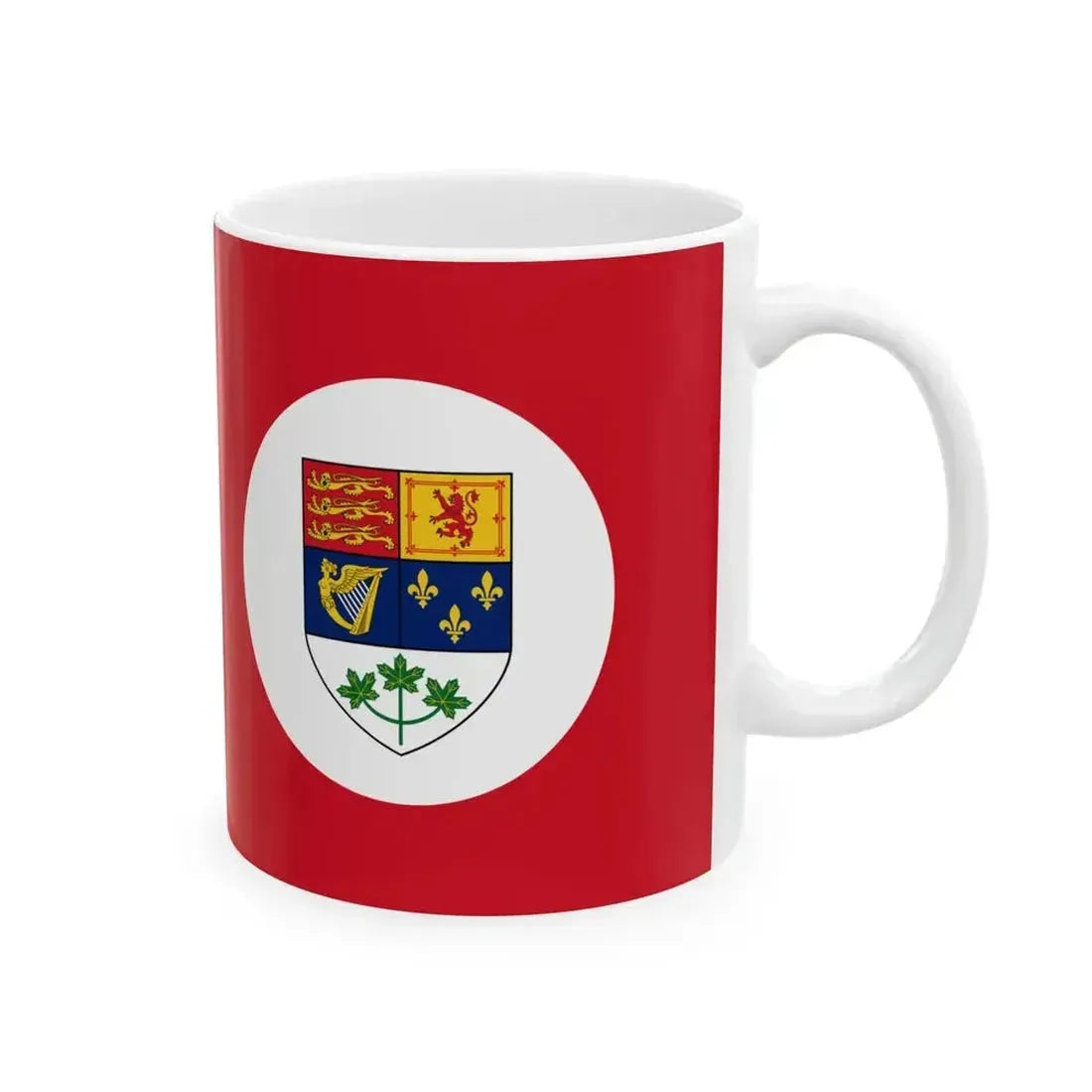 Canadian Red Ensign 1921-1957 with disc (Canada) White Coffee Mug - Go Mug Yourself